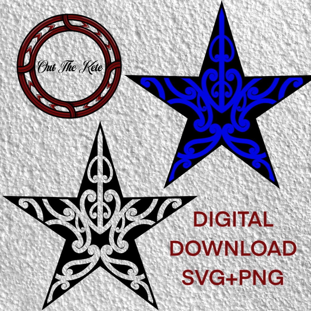 Mauri Stardesign Layered Māori Star, SVG, PNG, Bundle, Māori Art, NZ - Etsy