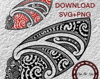 Maori SVG, PNG, gelaagd, bundel, cricut, silhouet, Maori-kunst, nz