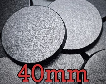 Wargaming 40mm Round Plain Plastic Bases Wargames Tabletop Games