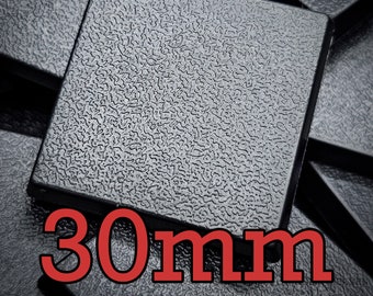 Bases cuadradas de 30 mm, base de plástico ABS para miniaturas de juegos de guerra, moldeada por inyección, regimiento de infantería pesada Rank and File / Hobby Heaven