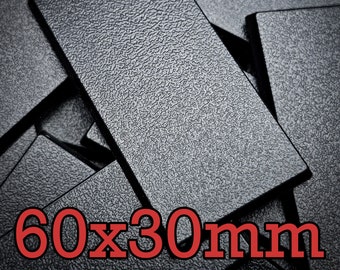 60x30mm Rectangle Bases, ABS Plastic Miniature Wargaming Base, Injection Moulded, Cavalry Chariots Mounted Models | Hobby Heaven