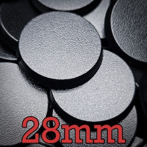 28mm Round Plain Plastic Bases for Wargaming Miniatures | Hobby Heaven