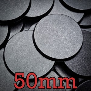 Wargaming 50mm Round Plain Plastic Bases Tabletop Games Wargames