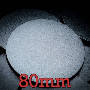 Wargaming 80mm Round Plain Plastic Bases Tabletop Games Wargames
