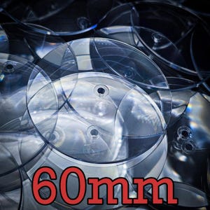 60mm Clear Round Flying Base with Stems, PS and PC Plastic, Monster Vehicle Flying Stand, Wargaming | Hobby Heaven