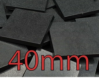 Wargaming 40mm Square Plastic Bases Warhammer