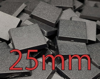 Wargaming 25mm Square Plastic Bases Warhammer