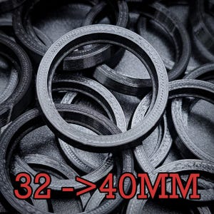 32 to 40mm Round Bases Converters - 3D Printed Wargaming Plastic Bases for Wargames Tabletop Games Wargaming