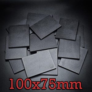 100x75mm Rectangle Plain Plastic Bases 3d Print Wargames Tabletop Games Wargaming