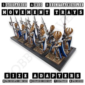 Juegos de mesa Bandejas de movimiento Adaptadores de tamaño Cuadrados y rectángulos Wargaming Wargames imagen 3