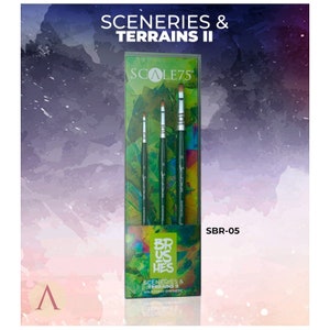 Scale 75 Sceneries and Terrains II Gold Toray Synthetic Brush Set 4 pcs SBR-005