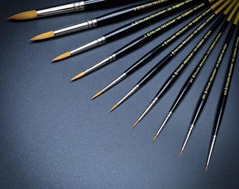 Pro Arte Series 101 Prolene Round Watercolour Brush – Professional Synthetic Brush for Artists
