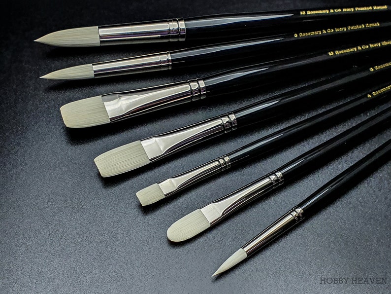 Rosemary & Co Set 125 Ivory Oils and Acrylics Set of 7 Brushes Etsy