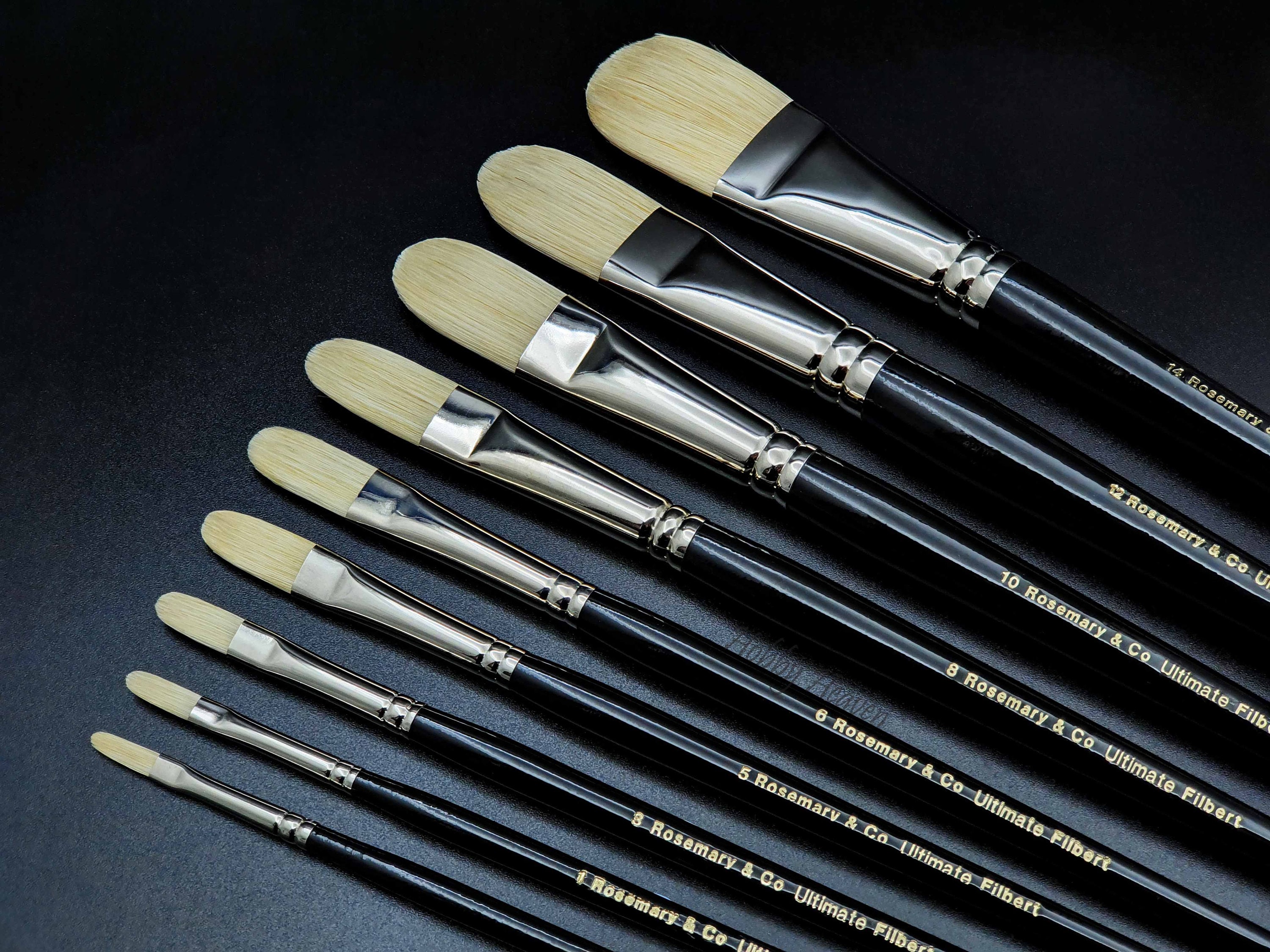 Rosemary & Co Ultimate Bristle Filbert Full Range Etsy