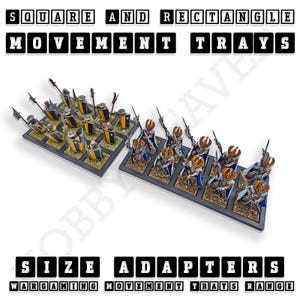 Juegos de mesa Bandejas de movimiento Adaptadores de tamaño Cuadrados y rectángulos Wargaming Wargames imagen 4