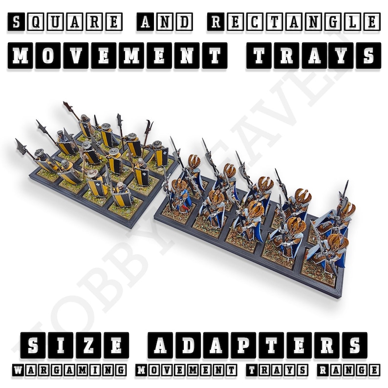 Juegos de mesa Bandejas de movimiento Adaptadores de tamaño Cuadrados y rectángulos Wargaming Wargames imagen 4