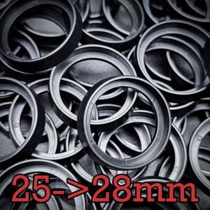 Wargaming 25mm to 28mm Round Bases Converters ABS Plastic Plain Plastic Bases Hobby Heaven Injection Moulded