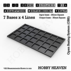 Juegos de mesa Bandejas de movimiento Adaptadores de tamaño Cuadrados y rectángulos Wargaming Wargames imagen 8