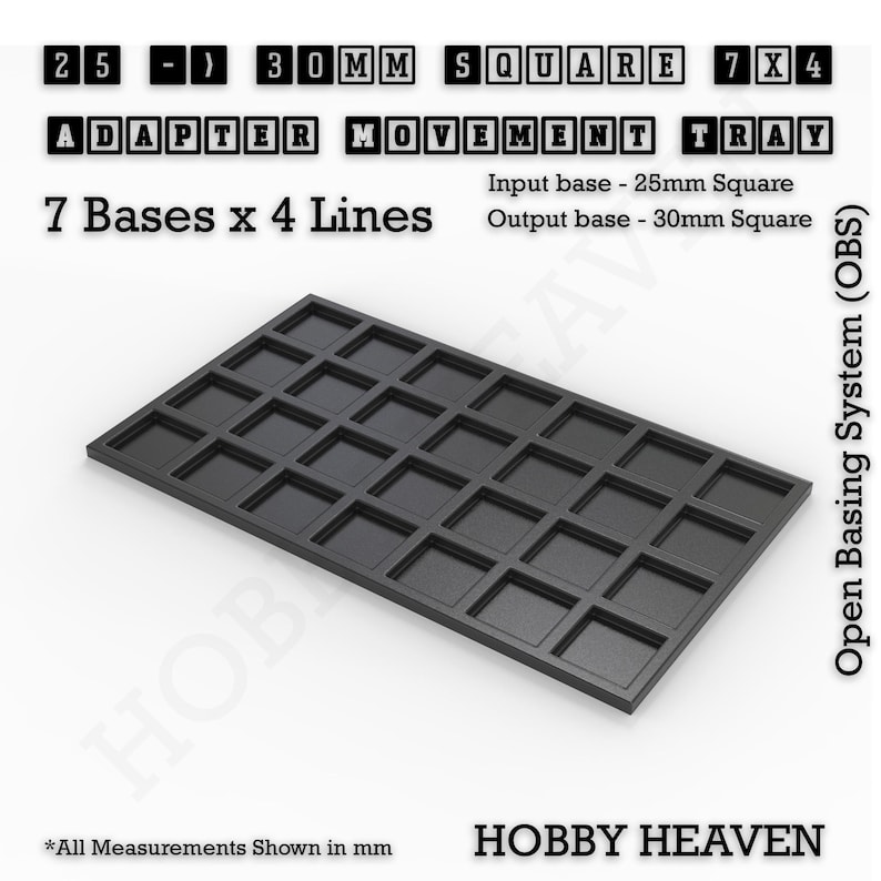 Juegos de mesa Bandejas de movimiento Adaptadores de tamaño Cuadrados y rectángulos Wargaming Wargames imagen 8