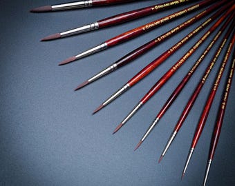 Pro Arte Acrylix Round Brush Series 202 – Professional Synthetic Brush for Acrylic & Oil Painting