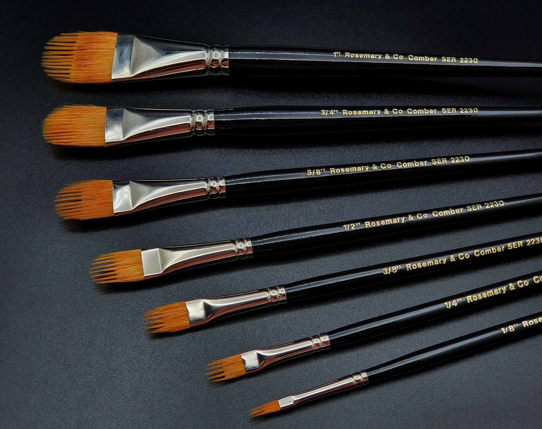 Rosemary & Co Series 2230 Spiky Comber Golden Synthetic Brushes Full