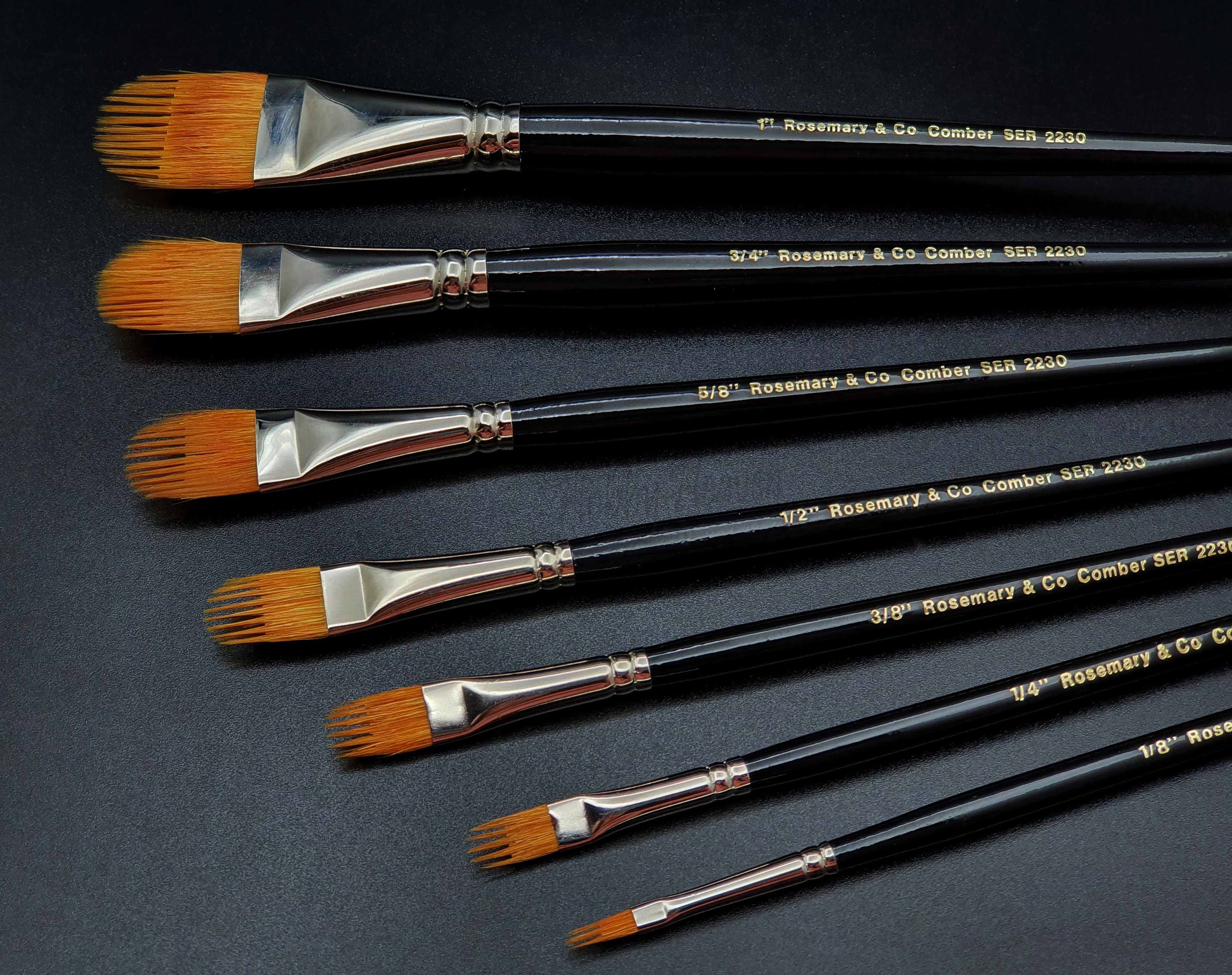 Rosemary & Co Series 2230 Spiky Comber Golden Synthetic Brushes