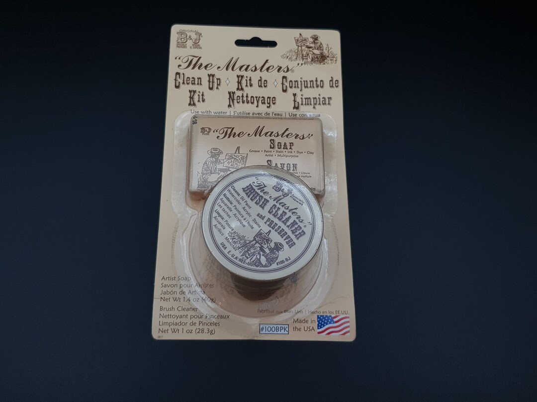 B&J Masters Brush Clean up Kit 30ml Cleaner Soap Etsy