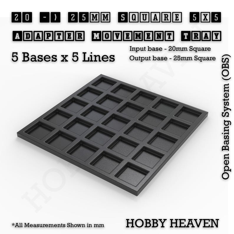 Juegos de mesa Bandejas de movimiento Adaptadores de tamaño Cuadrados y rectángulos Wargaming Wargames imagen 10