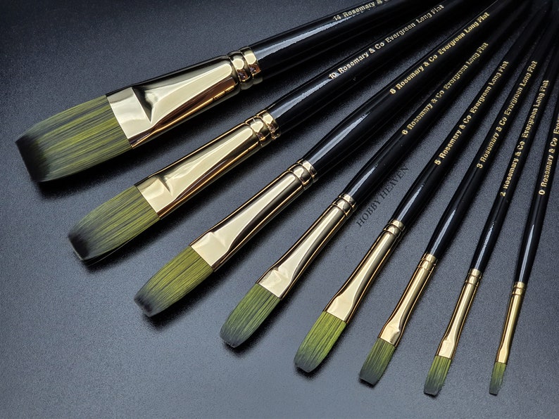 Rosemary & Co Evergreen Long Flats Brushes Range Etsy