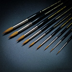 Rosemary & Co Series 8 Brush Pure Kolinsky Sable Point Round Full Range