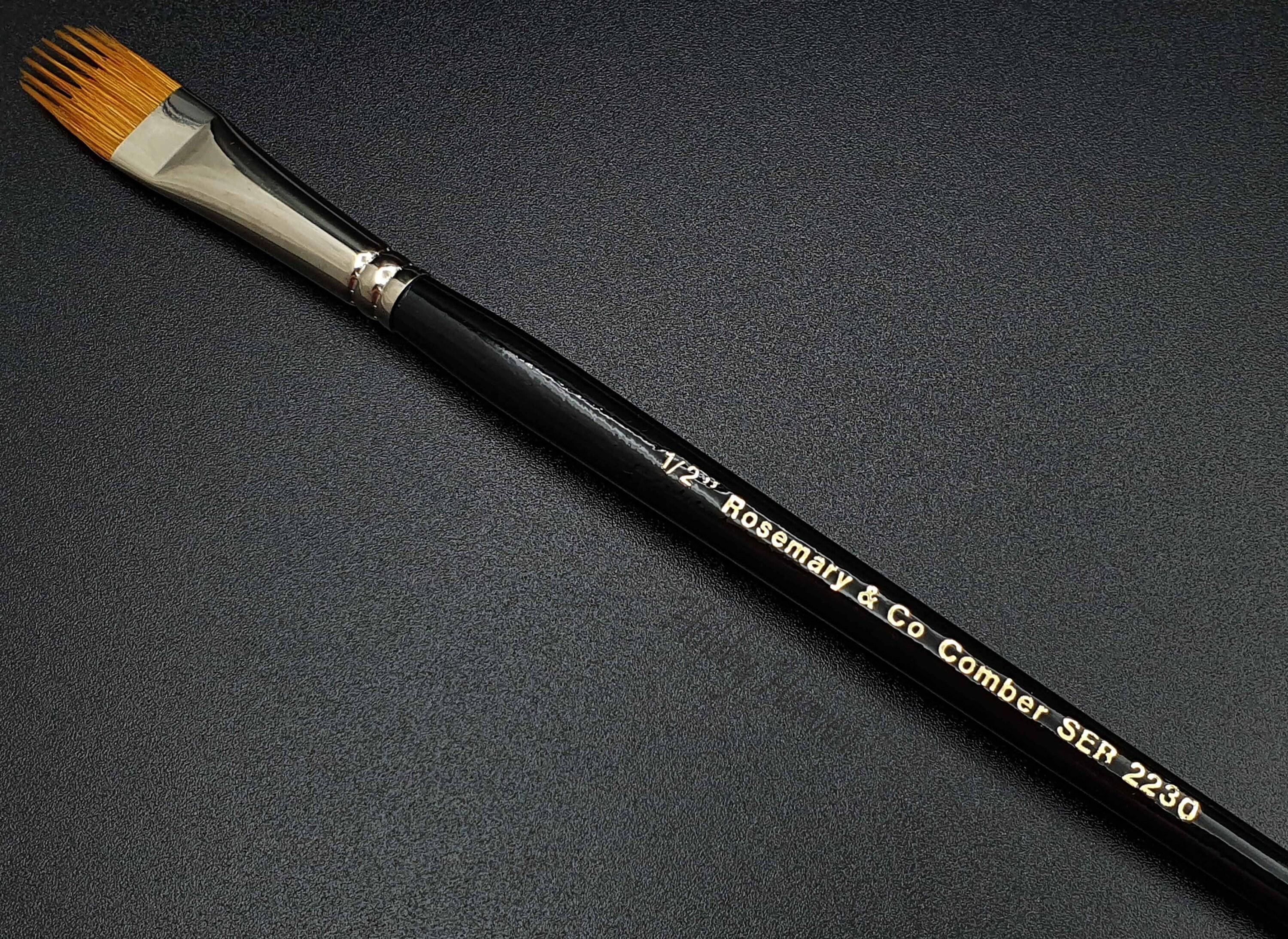 Rosemary & Co Series 2230 Spiky Comber Golden Synthetic Brushes Full