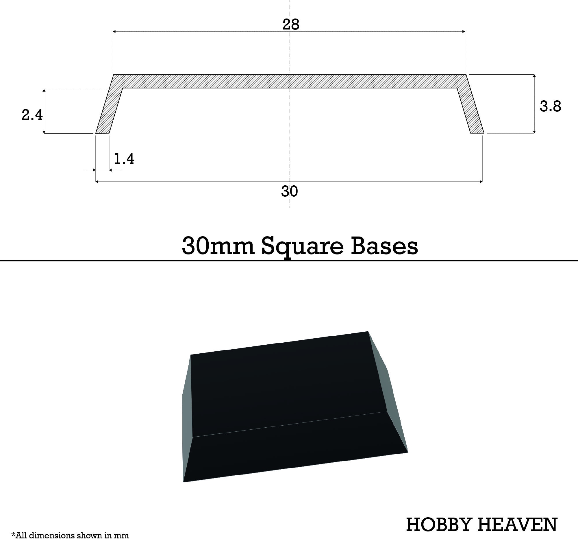 20mm Square Slotted Bases | Fantasy & Historical Wargaming Infantry 20mm Square Slotted Bases | Fantasy & Historical Wargaming Infantry