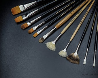 Rosemary & Co Set 45 Landscape all Mediums 16 brushes Set Fast Shipping