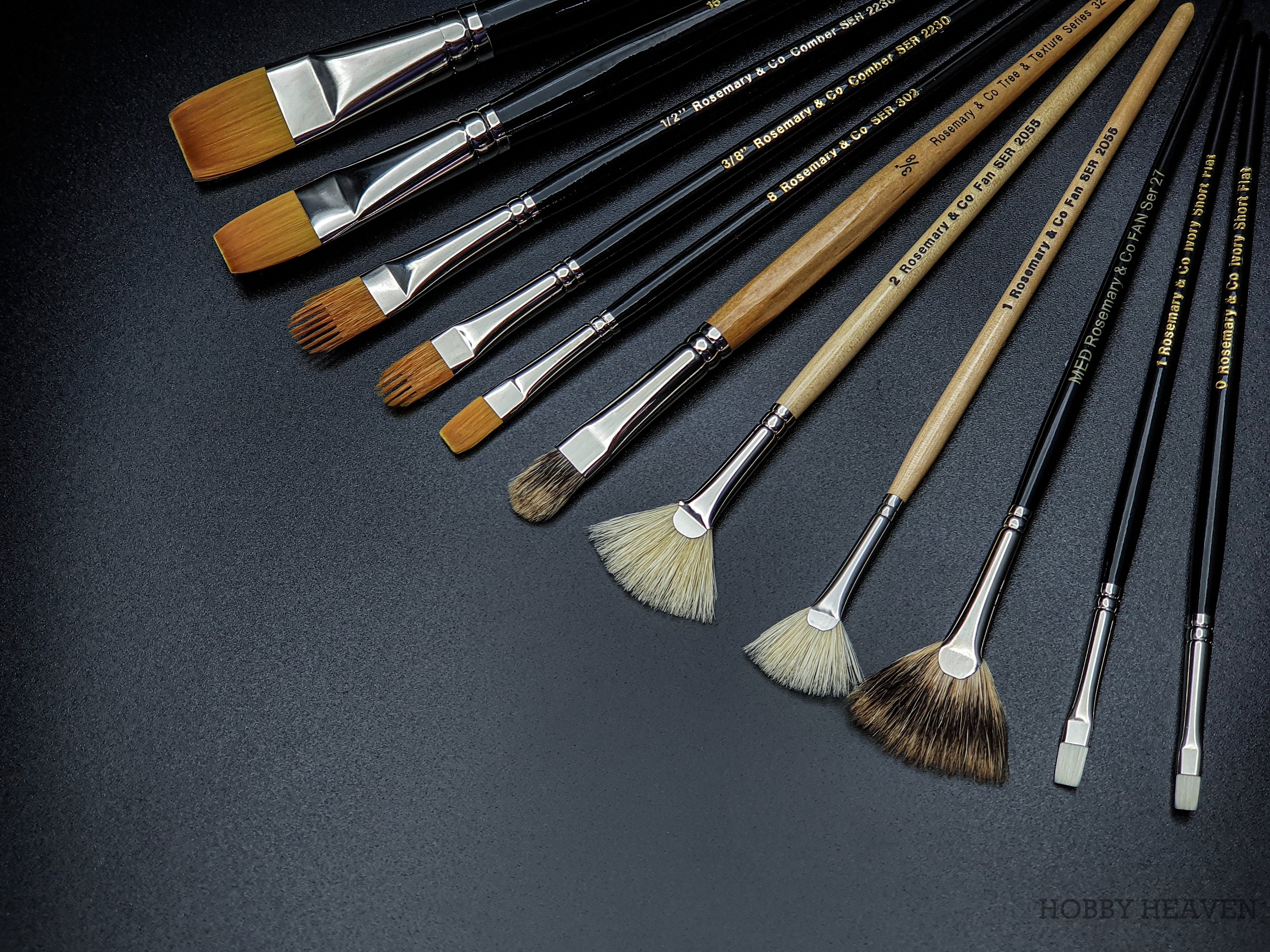 Rosemary & Co Series 2230 Spiky Comber Golden Synthetic Brushes