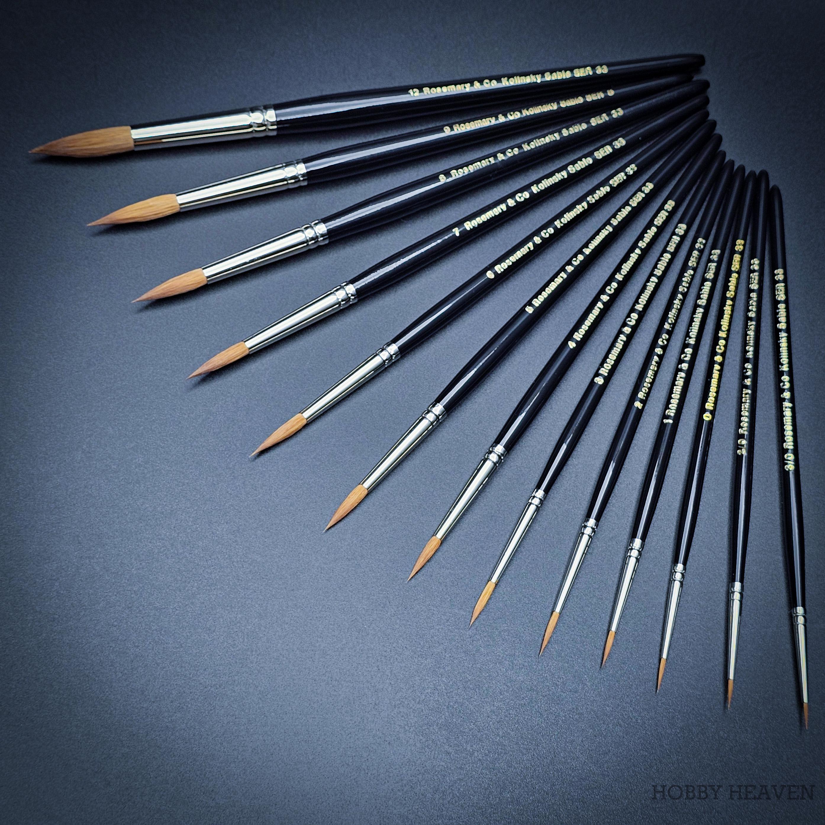 Rosemary & Co Series 33 Kolinsky Sable Brushes Full Range - Etsy