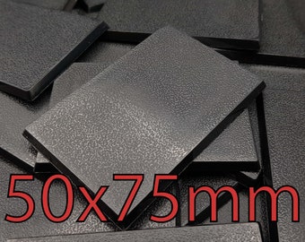 Wargaming 50x75mm Rectangle Plain Plastic Bases Warhammer