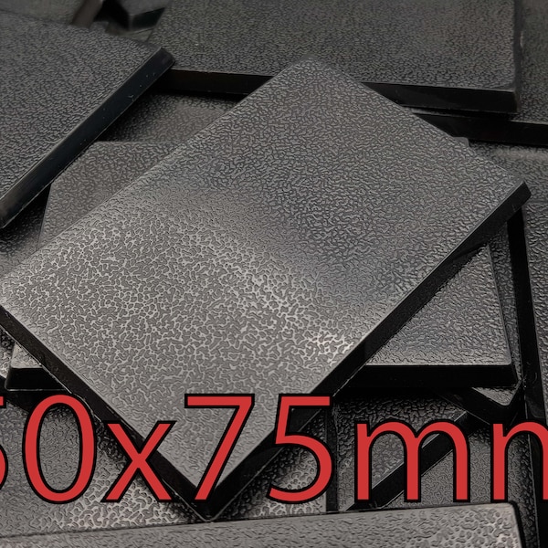 Wargaming 50x75mm Rectangle Plain Plastic Bases Warhammer