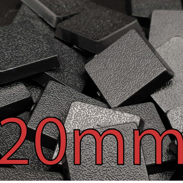 Wargaming 20mm Square Plastic Bases Warhammer