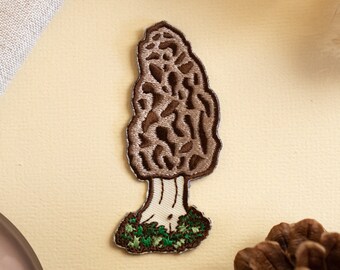 Morel Mushrooms Embroidered Patch