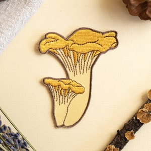 Chanterelle Mushrooms Embroidered Patch
