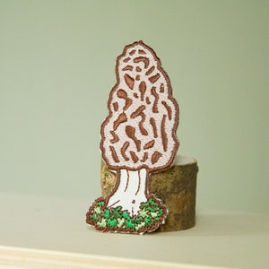 Morel Mushrooms Embroidered Patch image 2