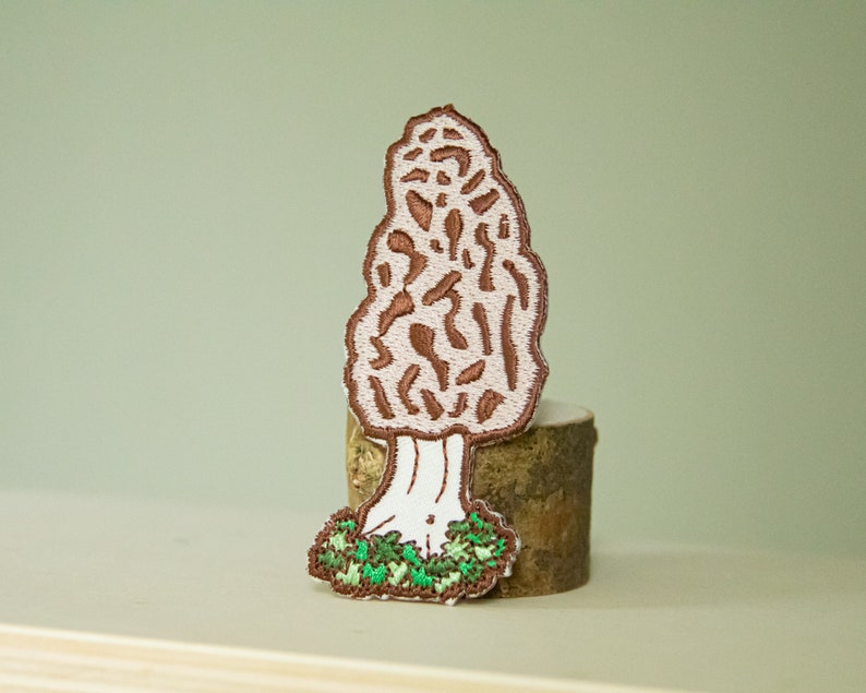 Morel Mushrooms Embroidered Patch image 2