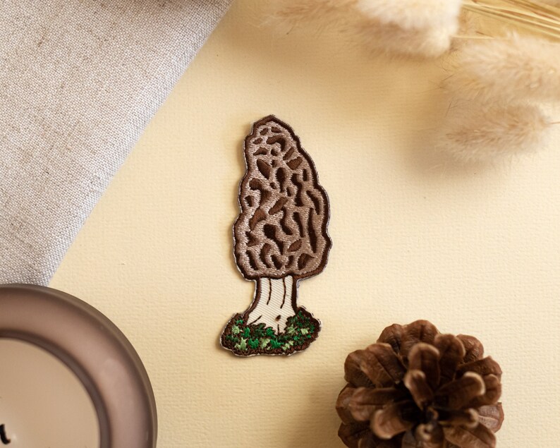 Morel Mushrooms Embroidered Patch image 1