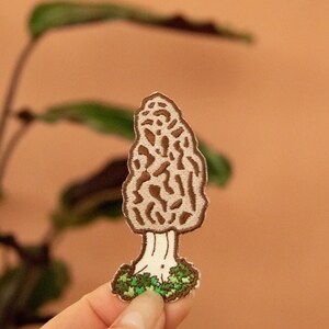 Morel Mushrooms Embroidered Patch image 3