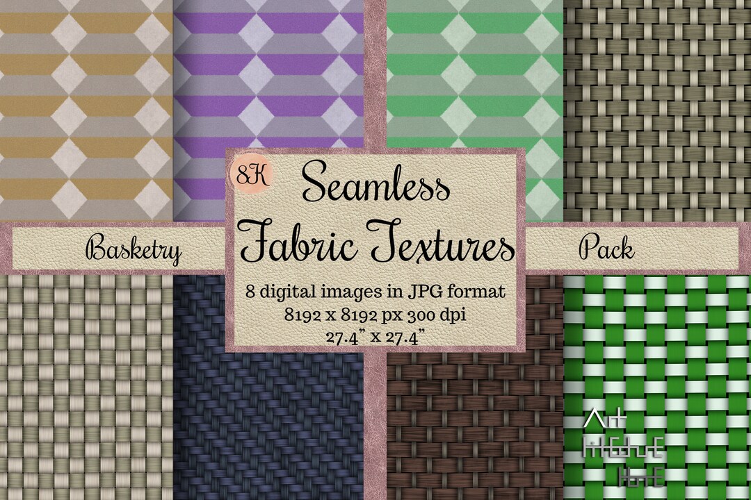 Seamless Basketry Fabric Textures Straw Textile Pattern - Etsy