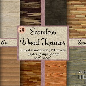 Texturas de MADERA imprimibles sin costuras para artesanos de bricolaje, patrones de tablones, papeles digitales de madera para casas de muñecas y casas en miniatura, papeles pintados de madera
