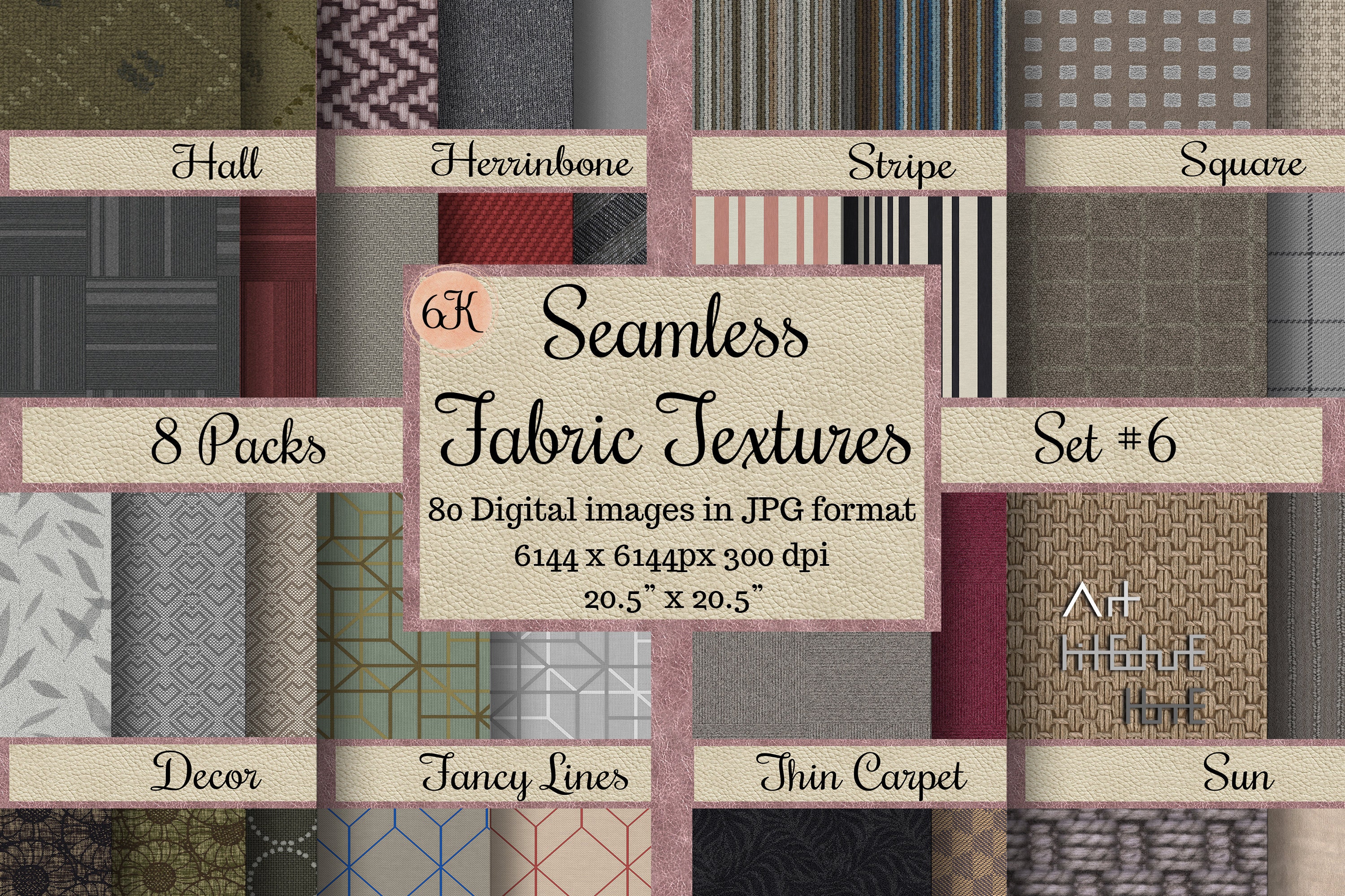 80 Seamless Fabric Textures, Seamless Fabric Patterns, Digital Papers ...