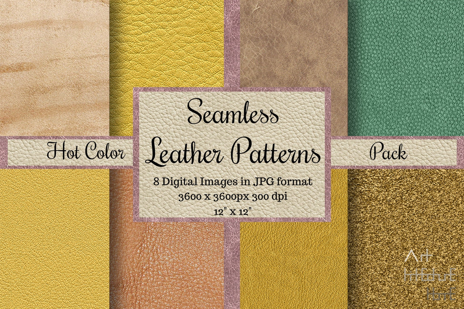 Seamless Leather Patterns, Seamless Leather Textures, Digital Papers ...