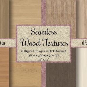 Seamless Wood Textures, Seamless wood Patterns, Digital Papers, Printable Scrapbook Papers, Commercial Use, wood Backgrounds, Berlin Pack