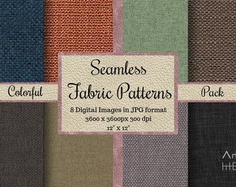 Nahtlose Stoffmuster, Nahtlose Leinen-Texturen, digitale Stoffpapiere, druckbare Scrapbook-Papiere, Leinen-Hintergründe, Qualität, bunt